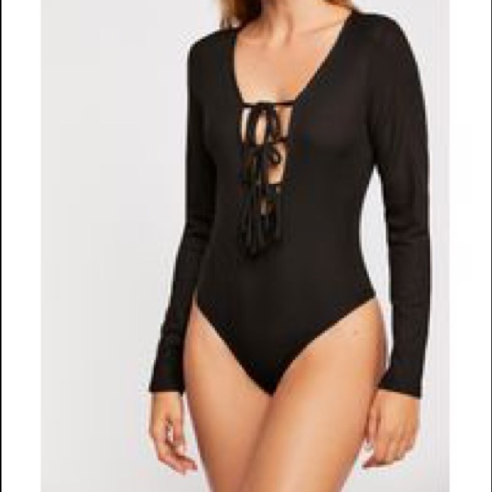 NWOT Free People Tied Up Bodysuit - Picture 2 of 6